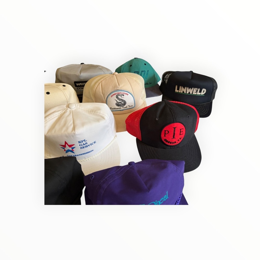 Vintage Trucker Hat Lot 13 Men OSFM Multicolor Snapback Corporate Industrial - Picture 12 of 12